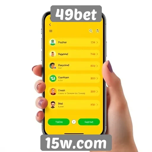 Interface móvel do 49bet e acessibilidade
