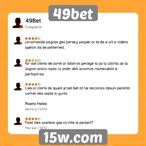 Feedback de usuários sobre o atendimento ao cliente do 49bet